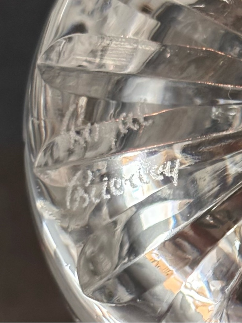 Pair Royal Brierley Etched Crystal Tumblers - Kensington Palace Flower Sunflower - Picture 8 of 10